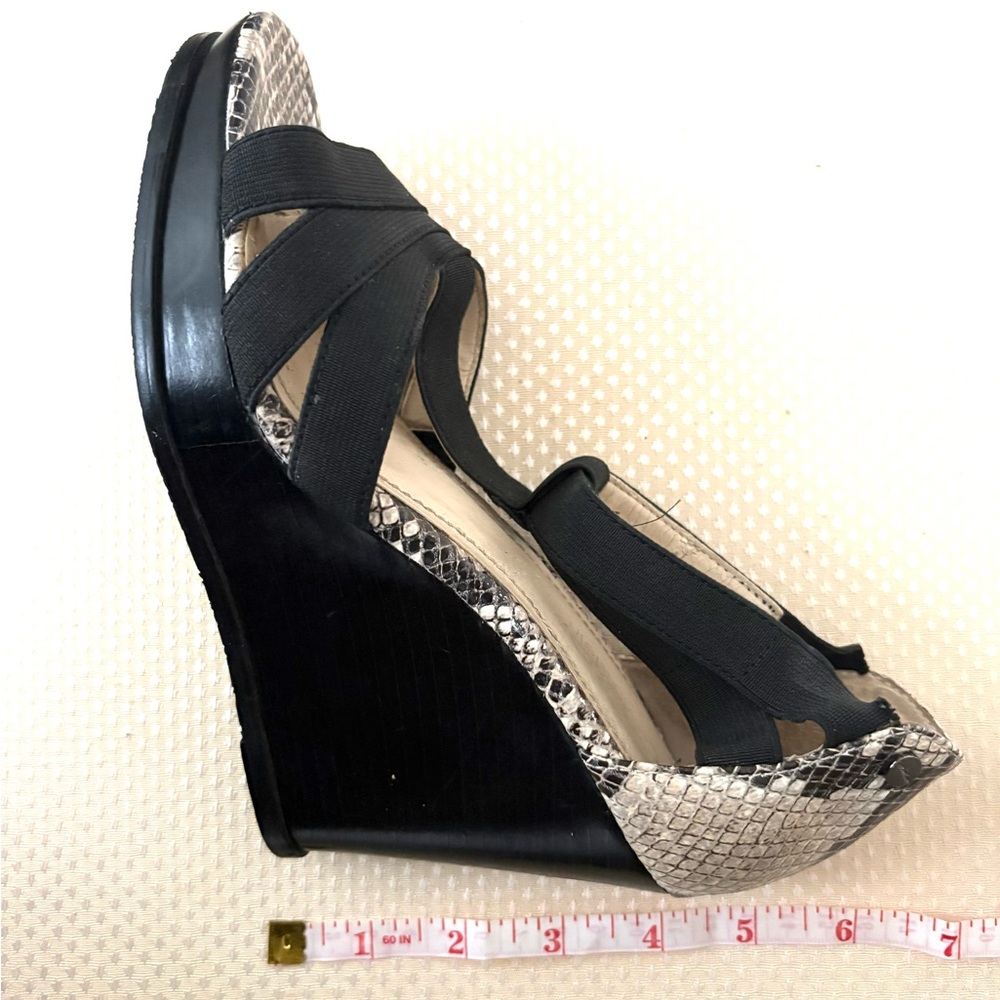 Calvin Klein Python Print Black Wedge Sandals - image 5